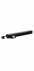 LEGRAND PDU Základní, 1U-19", výstup 6x 230V (CZ/FR), 1-fáze 16A, vstup CZ vidlice - kabel 3m, 16A proudový chánič