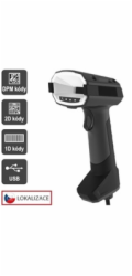 Virtuos CCD 2D DPM průmyslová čtečka HT-880DPM, USB, tmavě šedá