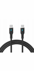Akyga Kabel USB-C / USB-C 1m AK-USB-67 60W, Black Silicone