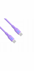 Akyga Kabel USB-C / USB-C 1m AK-USB-70 60W, Purple Silicone