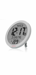 KIENZLE DCF Radio-Control.Wall Clock w.Room Tep.Display white