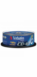 VERBATIM CD-R(25-Pack)Cake/Crystal/52x/700MB