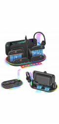 JYS Nabíjecí stanice RGB + organizér pro Nintendo Switch 2 NS 2 Joy-con Pro Pad / -ns2322-v1 / Černá