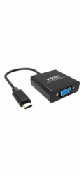 VISION - Video adaptér - USB-C s piny (male) do HD-15 (VGA) se zdířkami (female) - černá - podpora 1080p