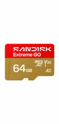 SanDisk Extreme Go - Pametová karta flash - 64 GB - A2 / Video Class V30 / UHS-I U1 - microSDHC UHS-I