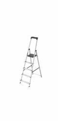 Skládací žebřík Casa Si Casa Step 5 schodů 168 cm x 45 cm x 12 cm stříbrný