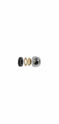 Převlečná matice Kirchhoff s kompresním fitingem, chrom, 76,2 mm (3/8") x 10 mm, sada 2 kusů