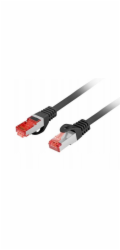Lanberg Patchcord cat.6 s/ftp lszh cu 15m černý, schválený Fluke