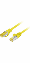 Lanberg Patchcord cat.6a s/ftp lszh cu 15m žlutý, schválený Fluke