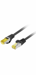 Lanberg Patchcord cat.6a s/ftp lszh cu 10m černý, schválený Fluke
