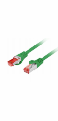 Lanberg Patchcord cat.6 s/ftp lszh cu 1m zelený, schválený Fluke