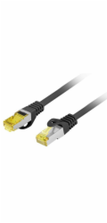 Lanberg Patchcord cat.6a s/ftp lszh cu 15m černý, schválený Fluke