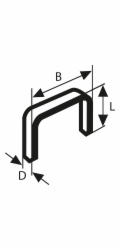 Sponky z jemného drátu Bosch, typ 53, 10/11,4 mm