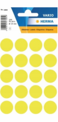 Herma Multifunkční štítky/Barevné tečky 19mm kulaté, zářivě žluté