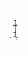 Vision VFM-F19 - Vozík - nastavitelná výška - pro LCD displej / mini PC - ocel - pískovaný cerný - velikost obrazovky: 31"-80"