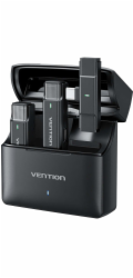 Sada 2 mikrofonů Vention USB-C + nabíjecí pouzdro