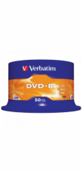 VERBATIM DVD-R(50-Pack)Spindl/MattSlvr/16x/4.7GB