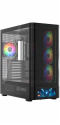 Počítačová skříň MODECOM Volcano AQ500 ARGB Midi Černá