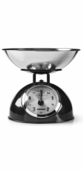 NEDIS Melissa kuchyňská váha/ analogová/ nosnost 5kg/ vyjímatelná mísa/ nerezová ocel/ černá