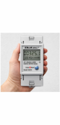 Qoltec Jednofázový elektronický měřič spotřeby energie na DIN lištu | RESET | periodický a trvalý měřič | 230V | 60A | LCD | LED | 2P