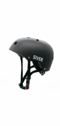 Siver City Cyklistická helma Motus stříbrně černá S ABS + EPS ventilace 50-54 cm
