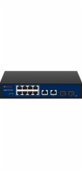 CP PLUS Osmiportový 10/100/1000 Mbps PoE switch s 2x 1000 Mbps a 2x SFP uplinkem