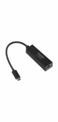 Vision TC-USBCETH/BL - Síťový adaptér - USB-C 3.1 - Gigabit Ethernet x 1 - černá