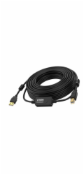 Vision - Kabel USB - USB (M) do USB typ B (M) - USB 2.0 - 10 m - aktivní inline booster - černá
