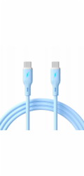 Akyga Kabel USB-C / USB-C 1m AK-USB-68 60W, Blue Silicone