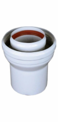 SpiroFlex Turbo koleno 60/100 až 80/125, redukce 90 stupňů, bílé (K/N)