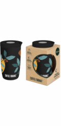 Coffee Format Termohrnek Černý s rostlinným motivem 350 ml