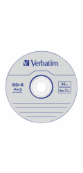VERBATIM BD-R SL (6x, 25GB),NON-ID, 5ks/pack