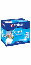 VERBATIM CD-R(10-Pack)Jewel/Printable/52x/700MB