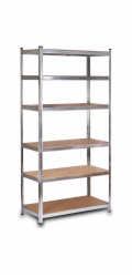 AWTools Regál 6 polic 200x90x50 nosnost 300 kg / 6,0 mm - rychlomontáž