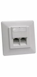 XtendLan Zásuvka 2x RJ-45, Cat5e, stíněná, pod omítku, šikmý vývod, narážecí dual