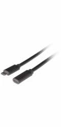 Lanberg Prodlužovací kabel USB-C M/F 3.1 0,5 m černý