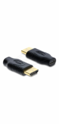 Delock - Ultra High Speed - video adaptér - USB-C s piny (male) do HDMI se zdírkami (female) - cerná - podpora 8K60Hz (7680 x 4320)