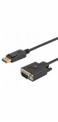 Savio Cl-203 1,8 m DisplayPort VGA (D-Sub) Černá