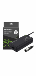 Qoltec Nabíječka pro elektrokola 36V | 42V | 2A | 3P XLR-18mm + napájecí kabel