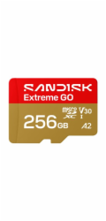 SanDisk Extreme Go - Pametová karta flash - 256 GB - A2 / Video Class V30 / UHS-I U1 - microSDHC UHS-I