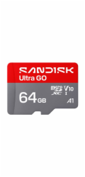 SanDisk Ultra GO - Pametová karta flash - 64 GB - A1 / UHS-I U1 / Class10 - microSDXC UHS-I