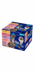 OPTIVITAL Box with chicken, beef, lamb, salmon - mokré krmivo pro kočky - 24x85g