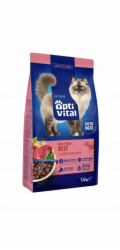 OPTIVITAL With fresh beef - suché krmivo pro kočky - 1,4kg