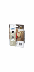 Epson T0611 - 8 ml - černá - originální - blistr s RF / akustickým alarmem - inkoustová cartridge - pro Stylus D68, D88, DX3800, DX3850, DX4200, DX4250, DX4800, DX4850