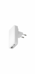 dbramante1928 re-charge Pro - Síťový adaptér - slim - 45 Watt - 2 výstupní konektory (USB-C, USB) - bílá