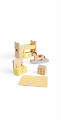 Bigjigs Toys Dřevěný nábytek do domečku pro panenky Dětský pokoj