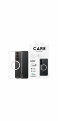 CARE by PanzerGlass Samba - Zadní kryt pro mobilní telefon - Qi - termoplastický polyuretan (TPU) - transparentní s bílou - pro Samsung Galaxy S26+