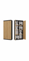 KANCELÁŘSKÝ REGÁL RS-80 HEMN ANTRACIT/DUB ARTISAN