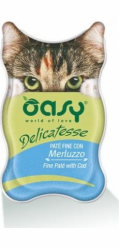 OASY Delicatesse Fine paté with Cod - mokré krmivo pro kočky - 85g