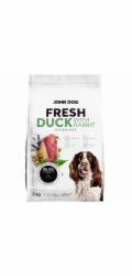 JOHN DOG Fresh Duck with rabbit - suché krmivo pro psy - 3kg